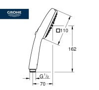 MEDIDAS TELEDUCHA TEMPESTA CUBE GROHE
